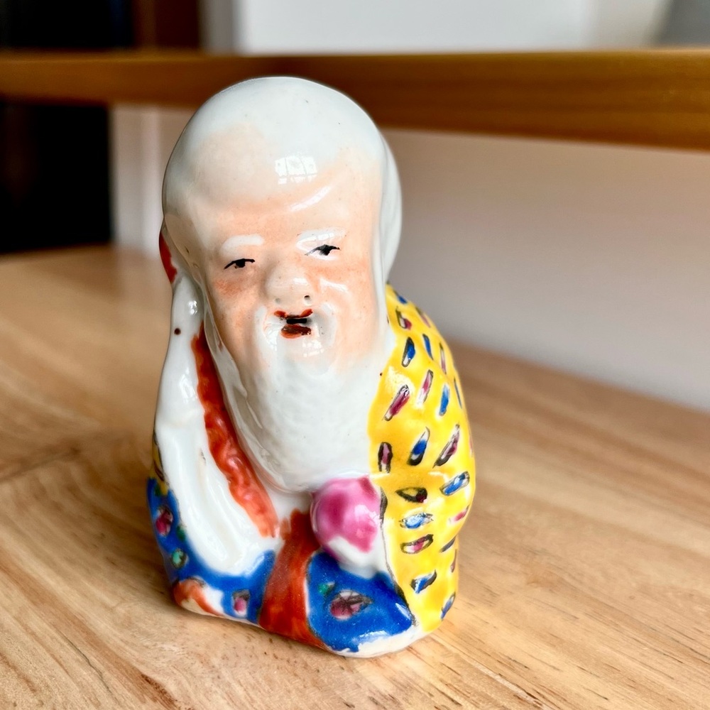 Shouxing God of Longevity Porcelain Figurine